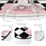 - RealHomes Dijital Baskılı Kaymaz Tabanlı Comfort Yuvarlak Halı - Realhomes Dama Zeminli Fotoğraf Çeken Kız Tasarımlı Dijital Baskılı Pembe Çocuk ve Genç Odası Yıkanabilir Kaymaz Tabanlı Yuvarlak Halı Realhomes