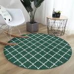 - RealHomes Dijital Baskılı Kaymaz Tabanlı Comfort Yuvarlak Halı - Realhomes Yeşil Ogea Desenli Dijital Baskılı Salon ve Oturma Odası Yıkanabilir Kaymaz Tabanlı Yuvarlak Halı Realhomes