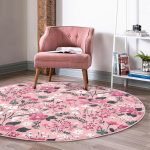 - RealHomes Dijital Baskılı Kaymaz Tabanlı Comfort Yuvarlak Halı - Realhomes  Realhomes Çiçek Temalı Dijital Baskılı Pembe Yatak Odası Yıkanabilir Kaymaz Tabanlı Yuvarlak Kadife Halı Realhomes