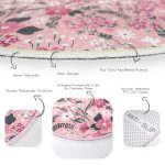 - RealHomes Dijital Baskılı Kaymaz Tabanlı Comfort Yuvarlak Halı - Realhomes  Realhomes Çiçek Temalı Dijital Baskılı Pembe Yatak Odası Yıkanabilir Kaymaz Tabanlı Yuvarlak Kadife Halı Realhomes