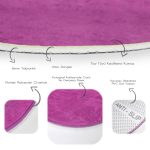 - RealHomes Dijital Baskılı Kaymaz Tabanlı Comfort Yuvarlak Halı - Realhomes  Realhomes Mor Renkli Dijital Baskılı Pembe Çocuk ve Genç Odası Yıkanabilir Kaymaz Tabanlı Yuvarlak Halı Realhomes