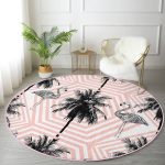 - RealHomes Dijital Baskılı Kaymaz Tabanlı Comfort Yuvarlak Halı - Realhomes  Realhomes Flamingo Desenli Dijital Baskılı Turuncu Balkon Yıkanabilir Kaymaz Tabanlı Yuvarlak Kadife Halı Realhomes