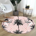 - RealHomes Dijital Baskılı Kaymaz Tabanlı Comfort Yuvarlak Halı - Realhomes  Realhomes Flamingo Desenli Dijital Baskılı Turuncu Balkon Yıkanabilir Kaymaz Tabanlı Yuvarlak Kadife Halı Realhomes