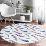 - RealHomes Dijital Baskılı Kaymaz Tabanlı Comfort Yuvarlak Halı - Realhomes  Realhomes Renkli Tüy Figürlü Dijital Baskılı Banyo Yıkanabilir Kaymaz Tabanlı Yuvarlak Kadife Halı Realhomes