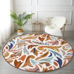 - RealHomes Dijital Baskılı Kaymaz Tabanlı Comfort Yuvarlak Halı - Realhomes  Renkli Geometrik Çizgili Dijital Baskılı Kahverengi Koridor ve Antre Yıkanabilir Kaymaz Tabanlı Yuvarlak Halı Realhomes