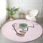 - RealHomes Dijital Baskılı Kaymaz Tabanlı Comfort Yuvarlak Halı - Realhomes  Realhomes Onedraw Kadın Sureti Çizimli Dijital Baskılı Pembe Mutfak Yıkanabilir Kaymaz Tabanlı Yuvarlak Halı Realhomes