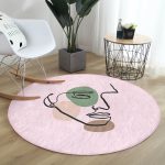 - RealHomes Dijital Baskılı Kaymaz Tabanlı Comfort Yuvarlak Halı - Realhomes  Realhomes Onedraw Kadın Sureti Çizimli Dijital Baskılı Pembe Mutfak Yıkanabilir Kaymaz Tabanlı Yuvarlak Halı Realhomes