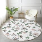 - RealHomes Dijital Baskılı Kaymaz Tabanlı Comfort Yuvarlak Halı - Realhomes Realhomes Oneline Gül ve Yaprak Çizimli Dijital Baskılı Yeşil Mutfak Yıkanabilir Kaymaz Tabanlı Yuvarlak Halı Realhomes