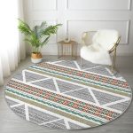 - RealHomes Dijital Baskılı Kaymaz Tabanlı Comfort Yuvarlak Halı - Realhomes  Realhomes İskandinav Motifli Özel Tasarımlı Renkli Ofis Yıkanabilir Kaymaz Tabanlı Yuvarlak Kadife Halı Realhomes