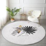 - RealHomes Dijital Baskılı Kaymaz Tabanlı Comfort Yuvarlak Halı - Realhomes  Realhomes Siyah Çiçek Üçgen Tasarımlı Dijital Baskılı Gri Banyo Yıkanabilir Kaymaz Tabanlı Yuvarlak Halı Realhomes