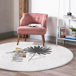 - RealHomes Dijital Baskılı Kaymaz Tabanlı Comfort Yuvarlak Halı - Realhomes  Realhomes Siyah Çiçek Üçgen Tasarımlı Dijital Baskılı Gri Banyo Yıkanabilir Kaymaz Tabanlı Yuvarlak Halı Realhomes