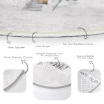 - RealHomes Dijital Baskılı Kaymaz Tabanlı Comfort Yuvarlak Halı - Realhomes  Realhomes Siyah Çiçek Üçgen Tasarımlı Dijital Baskılı Gri Banyo Yıkanabilir Kaymaz Tabanlı Yuvarlak Halı Realhomes