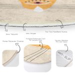 - RealHomes Dijital Baskılı Kaymaz Tabanlı Comfort Yuvarlak Halı - Realhomes  Soyut Tasarımlı Dijital Baskılı Turuncu Salon ve Oturma Odası Yıkanabilir Kaymaz Tabanlı Yuvarlak Halı Realhomes