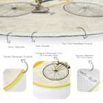 - RealHomes Dijital Baskılı Kaymaz Tabanlı Comfort Yuvarlak Halı - Realhomes  Realhomes Sarı Krem Zemin Bisikletli Adam Motifli Gold Banyo Yıkanabilir Kaymaz Tabanlı Yuvarlak Halı Realhomes