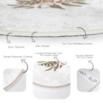 Sonbahar Temalı Kurumuş Yaprak Tasarımlı Modern Kahverengi Mutfak Yıkanabilir Kaymaz Tabanlı Yuvarlak Halı Realhomes