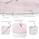 - RealHomes Dijital Baskılı Kaymaz Tabanlı Comfort Yuvarlak Halı - Realhomes  Realhomes Pembe Zemin Oneline Gül Çizimli Modern Yatak Odası Yıkanabilir Kaymaz Tabanlı Yuvarlak Halı Realhomes