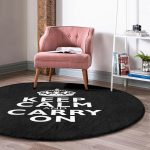 - RealHomes Dijital Baskılı Kaymaz Tabanlı Comfort Yuvarlak Halı - Realhomes  Realhomes Siyah Beyaz Keep Calm And Carry On Baskılı Mutfak Yıkanabilir Kaymaz Tabanlı Yuvarlak Halı Realhomes