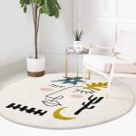 - RealHomes Dijital Baskılı Kaymaz Tabanlı Comfort Yuvarlak Halı - Realhomes  Onedraw Soyut Çizimli Dijital Baskılı Renkli Salon ve Oturma Odası Yıkanabilir Kaymaz Tabanlı Yuvarlak Halı Realhomes