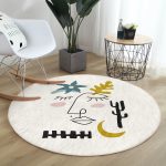 - RealHomes Dijital Baskılı Kaymaz Tabanlı Comfort Yuvarlak Halı - Realhomes  Onedraw Soyut Çizimli Dijital Baskılı Renkli Salon ve Oturma Odası Yıkanabilir Kaymaz Tabanlı Yuvarlak Halı Realhomes