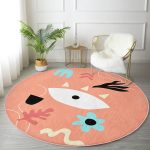 - RealHomes Dijital Baskılı Kaymaz Tabanlı Comfort Yuvarlak Halı - Realhomes Realhomes Turuncu Zemin Onedraw Motifli Mutfak Yıkanabilir Kaymaz Tabanlı Yuvarlak Kadife Halı Realhomes