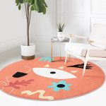 - RealHomes Dijital Baskılı Kaymaz Tabanlı Comfort Yuvarlak Halı - Realhomes Realhomes Turuncu Zemin Onedraw Motifli Mutfak Yıkanabilir Kaymaz Tabanlı Yuvarlak Kadife Halı Realhomes