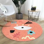 - RealHomes Dijital Baskılı Kaymaz Tabanlı Comfort Yuvarlak Halı - Realhomes Realhomes Turuncu Zemin Onedraw Motifli Mutfak Yıkanabilir Kaymaz Tabanlı Yuvarlak Kadife Halı Realhomes