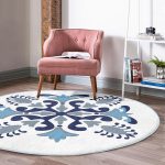 - RealHomes Dijital Baskılı Kaymaz Tabanlı Comfort Yuvarlak Halı - Realhomes  Realhomes Mavi Çini Motifli Dijital Baskılı Lacivert Mutfak Yıkanabilir Kaymaz Tabanlı Yuvarlak Halı Realhomes