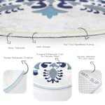 - RealHomes Dijital Baskılı Kaymaz Tabanlı Comfort Yuvarlak Halı - Realhomes  Realhomes Mavi Çini Motifli Dijital Baskılı Lacivert Mutfak Yıkanabilir Kaymaz Tabanlı Yuvarlak Halı Realhomes