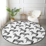 - RealHomes Dijital Baskılı Kaymaz Tabanlı Comfort Yuvarlak Halı - Realhomes  Realhomes Zebra Tasarımlı Dijital Baskılı Siyah Mutfak Yıkanabilir Kaymaz Tabanlı Yuvarlak Kadife Halı Realhomes