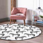 - RealHomes Dijital Baskılı Kaymaz Tabanlı Comfort Yuvarlak Halı - Realhomes  Realhomes Zebra Tasarımlı Dijital Baskılı Siyah Mutfak Yıkanabilir Kaymaz Tabanlı Yuvarlak Kadife Halı Realhomes