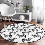 - RealHomes Dijital Baskılı Kaymaz Tabanlı Comfort Yuvarlak Halı - Realhomes  Realhomes Zebra Tasarımlı Dijital Baskılı Siyah Mutfak Yıkanabilir Kaymaz Tabanlı Yuvarlak Kadife Halı Realhomes