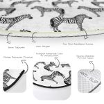 - RealHomes Dijital Baskılı Kaymaz Tabanlı Comfort Yuvarlak Halı - Realhomes  Realhomes Zebra Tasarımlı Dijital Baskılı Siyah Mutfak Yıkanabilir Kaymaz Tabanlı Yuvarlak Kadife Halı Realhomes