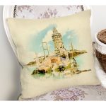 - RealHomes Dijital Baskılı Modern Yastık Kırlent Kılıfı - Realhomes İstanbul Tarihi Yerler Özel Tasarımlı Yastık Kırlent Kılıfı Realhomes