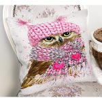- RealHomes Dijital Baskılı Modern Yastık Kırlent Kılıfı - Realhomes Şapkalı Baykuş Motifli Dijital Baskılı Yastık Kırlent Kılıfı Realhomes