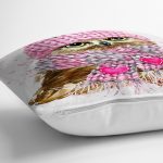 - RealHomes Dijital Baskılı Modern Yastık Kırlent Kılıfı - Realhomes Şapkalı Baykuş Motifli Dijital Baskılı Yastık Kırlent Kılıfı Realhomes