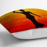 - RealHomes Dijital Baskılı Modern Yastık Kırlent Kılıfı - Realhomes Güneşin Batışı Temalı Etnik Vazolu Kadın Özel Tasarım Yastık Kırlent Kılıfı Realhomes