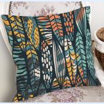 - RealHomes Dijital Baskılı Modern Yastık Kırlent Kılıfı - Realhomes Koyu Zeminli Troik Yaprak Tasarımlı Dijital Baskılı Yastık Kırlent Kılıfı Realhomes