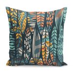- RealHomes Dijital Baskılı Modern Yastık Kırlent Kılıfı - Realhomes Koyu Zeminli Troik Yaprak Tasarımlı Dijital Baskılı Yastık Kırlent Kılıfı Realhomes