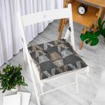 - Pofi-Ryl174-Gorsel-1 - Realhomes  Siyah Zemin Geometrik Üçgen Tasarımlı Pofuduk Sandalye Minderi Realhomes