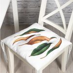 - Pofi-Ryl182-Gorsel - Realhomes 3D Tropik Yaprak Tasarımlı Modern Pofuduk Sandalye Minderi Realhomes