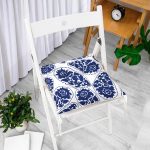 - Pofi-Ryl187-Gorsel-1 - Realhomes  Mavi Çini Motifli Gül Tasarımlı Pofuduk Sandalye Minderi Realhomes