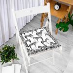 - Pofi-Ryl192-Gorsel-1 - Realhomes  Zebra Çerçeveli Zebra Desenli Dijital Baskılı Pofuduk Sandalye Minderi Realhomes