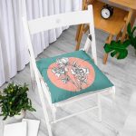 - Pofi-Ryl195-Gorsel-1 - Realhomes Turkuaz Pudra Zeminli Gül Motifli Pofuduk Sandalye Minderi Realhomes