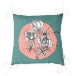 - Pofi-Ryl195-Gorsel-2 - Realhomes Turkuaz Pudra Zeminli Gül Motifli Pofuduk Sandalye Minderi Realhomes