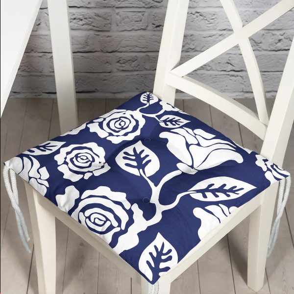- Pofi-Ryl256-Gorsel - Realhomes  Lacivert Mavi Ebru Sanatı Dijital Baskılı Modern Pofuduk Sandalye Minderi Realhomes