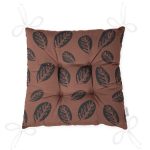 - Pofi-Ryl262-Gorsel-2 - Realhomes  Kahve Zeminli Yaprak Tasarımlı Dijital Baskılı Pofuduk Sandalye Minderi Realhomes