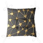 Gold Detaylı Dijital Baskılı Özel Tasarım Pofuduk Sandalye Minderi Realhomes