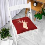 - Pofi-Ryl313-Gorsel-1 - Realhomes Bordo Zemin Krem Geyik Tasarımlı Modern Pofuduk Sandalye Minderi Realhomes