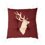 - Pofi-Ryl313-Gorsel-2 - Realhomes Bordo Zemin Krem Geyik Tasarımlı Modern Pofuduk Sandalye Minderi Realhomes