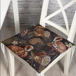 - Pofi-Ryl328-Gorsel - Realhomes  Koyu Zeminli Flamingo Ananas Motifli Pofuduk Sandalye Minderi Realhomes